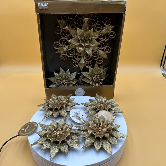 Martha Stewart Holiday Martha Stewart Quilted Tree Topper And Ornaments Gold Christmas